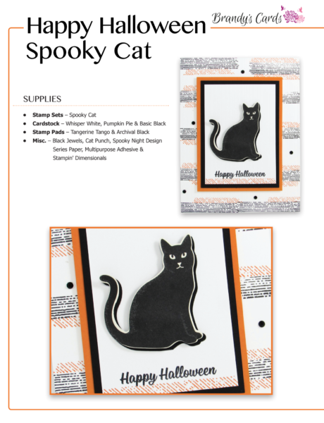 Stampin Up - Happy Halloween Spooky Cat - Video Tutorial! - Post 