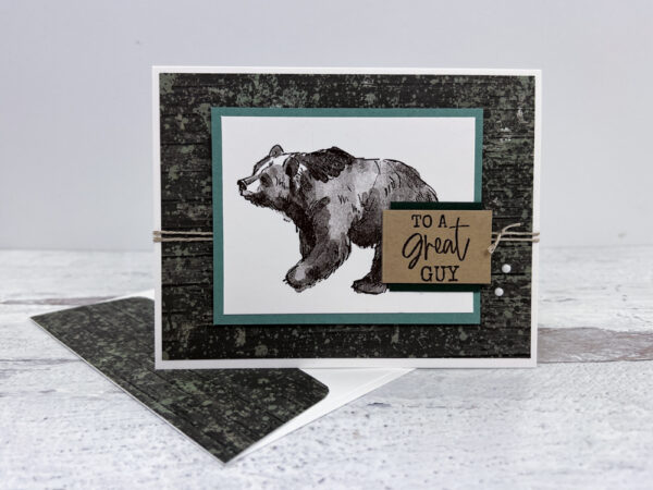 Wildlife-Wonder-masculine-card-with-heat-embossed-bear