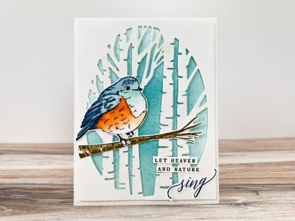 Stampin-Up!-Perched-In-A-Tree-Handmade-Christmas-Card-with-bright-bird